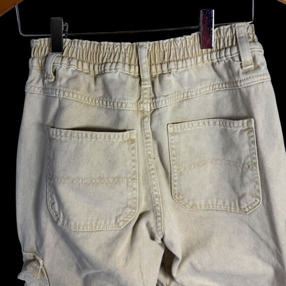 Free People We The Free Women's Tan High Waist Pull On Cargo Pants Sz XS - Picture 4 of 7